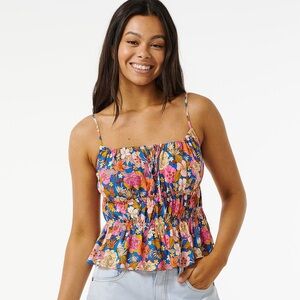 Rip Curl Kamari Cami Top Retro Coastal Boho Floral Y2K Vibe Cami NWT Small